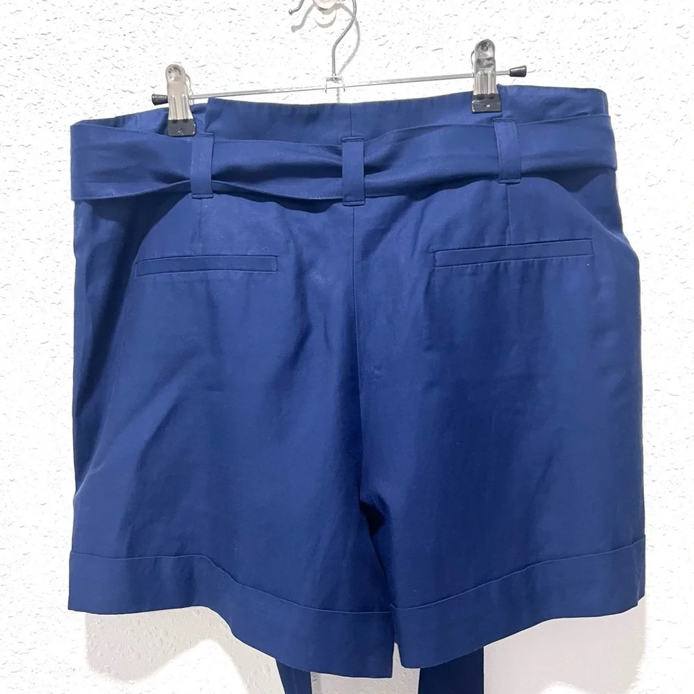 Theory paper bag waist Navy Blue shorts 12‎